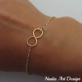 14k Gold Filled Figure Infinity Bracelet