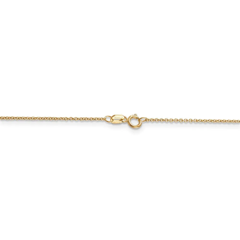 14k Two Tone Gold Little Sister Heart Necklace