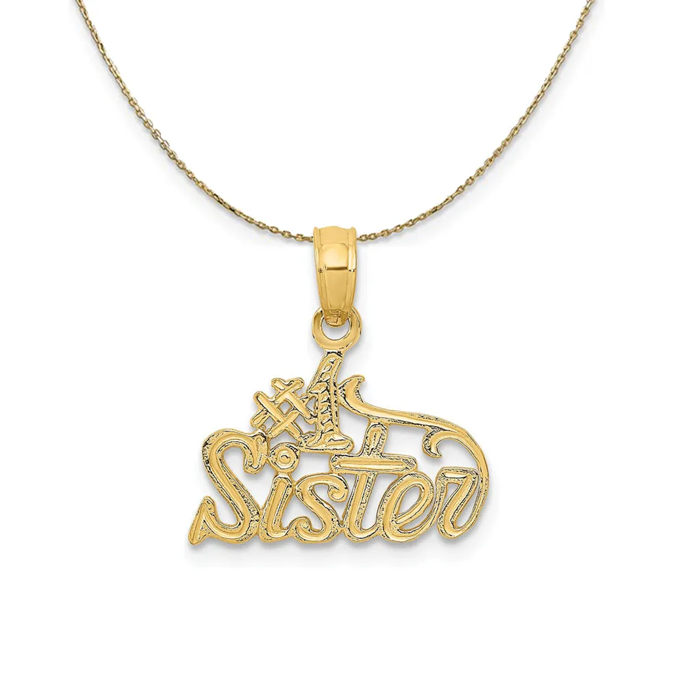 14k Yellow Gold #1 Sister Necklace