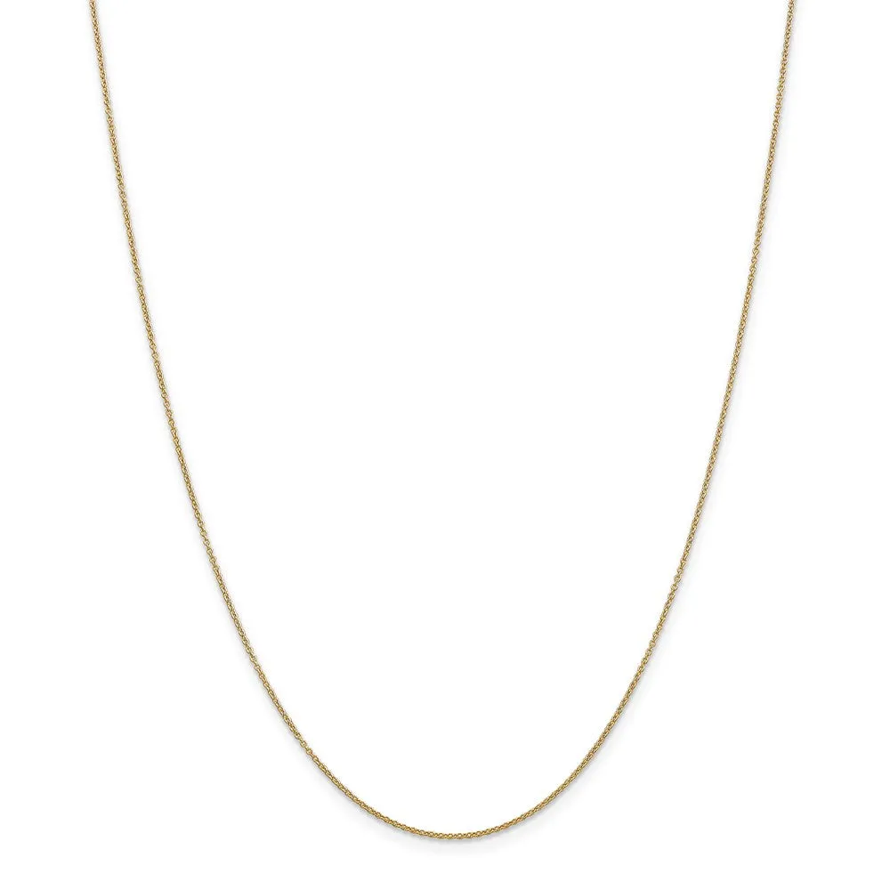 14k Yellow Gold 16 Inside Heart Necklace