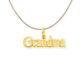 14k Yellow Gold Grandma (26mm) Necklace