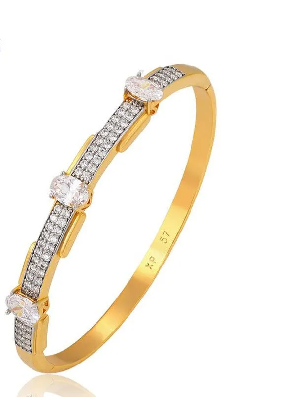 24K Gold Filled Hinged Bangle