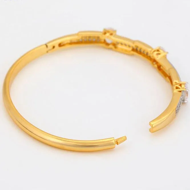 24K Gold Filled Hinged Bangle