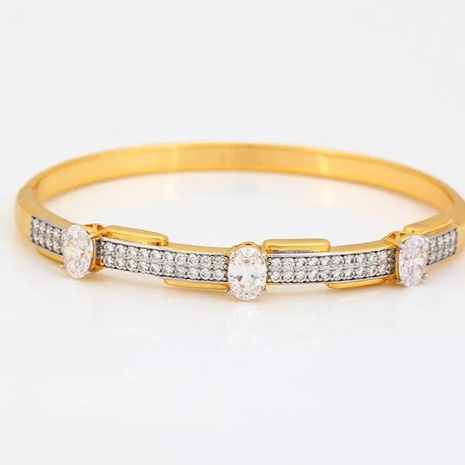 24K Gold Filled Hinged Bangle