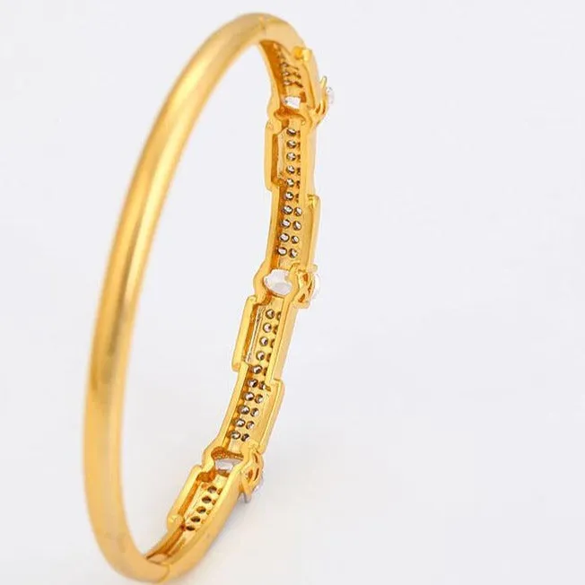 24K Gold Filled Hinged Bangle