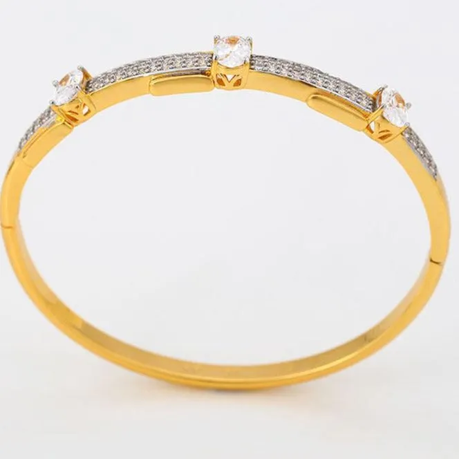 24K Gold Filled Hinged Bangle