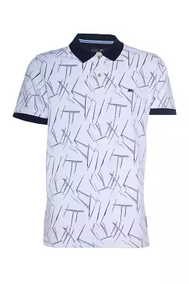 A TIZIANO RIDGE KNIT POLO (WHITE)