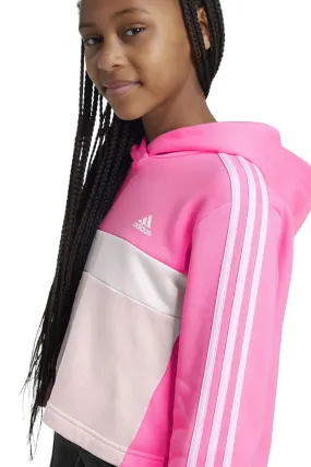 adidas Pink Kids Sportswear Tiberio 3-Stripes Colorblock Fleece Leggings Set