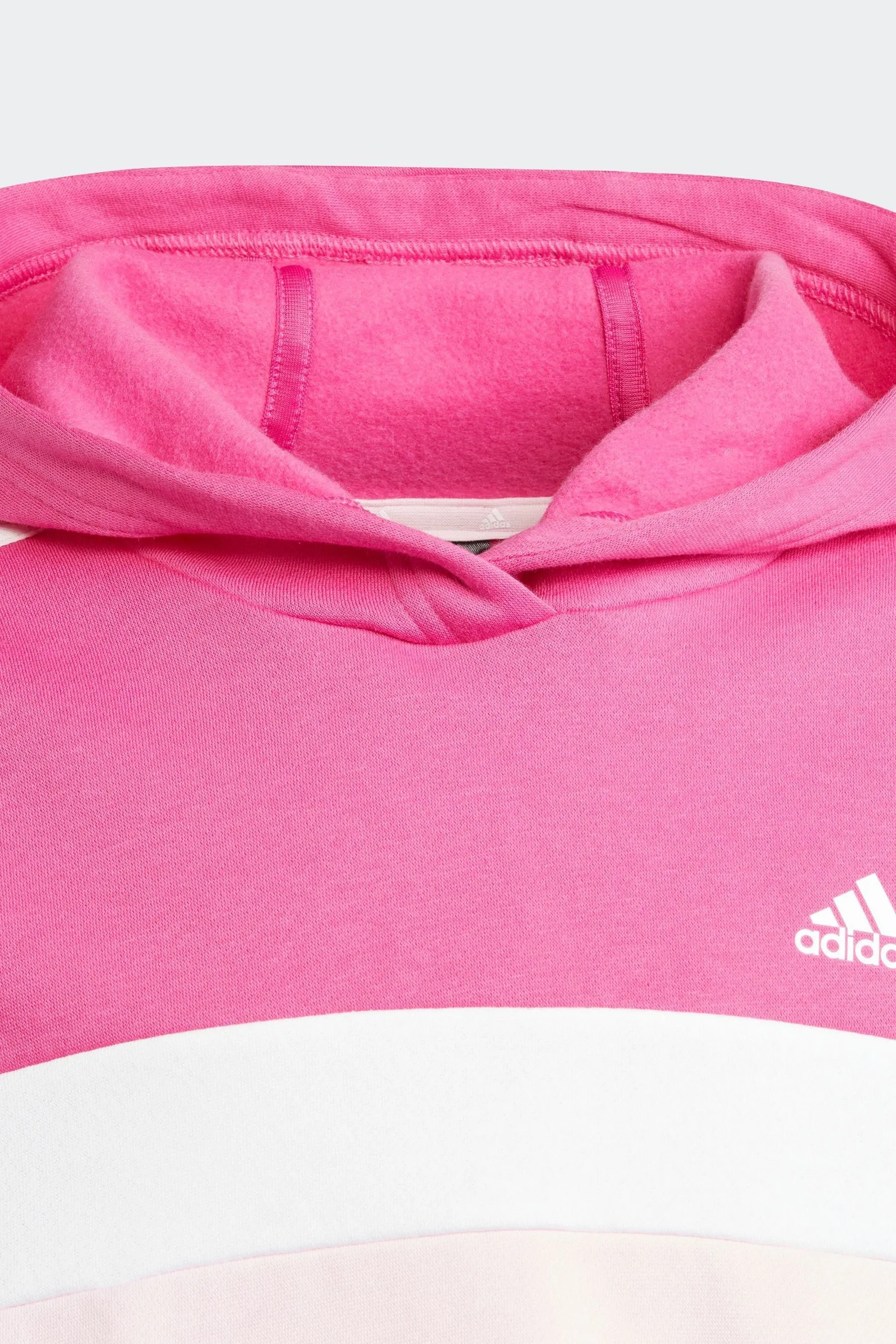 adidas Pink Kids Sportswear Tiberio 3-Stripes Colorblock Fleece Leggings Set