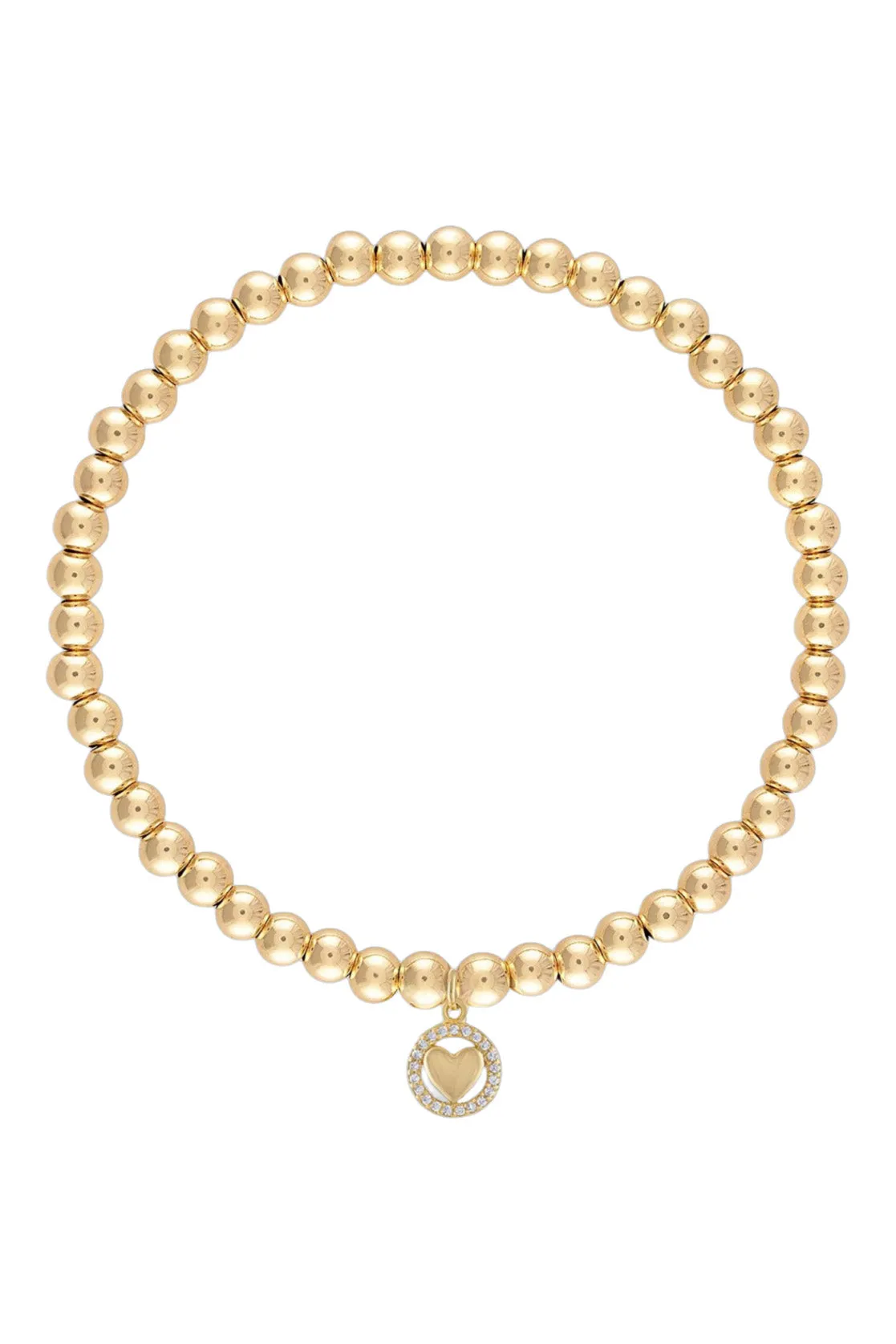 Alexa Leigh Open Heart Bracelet in Yellow Gold