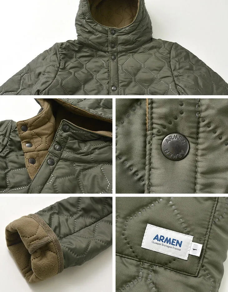 ARMEN（アーメン） リバーシブル フーデッド キルティングコート / レディース / アウター / ロング / REVERSIBLE HOODED COAT