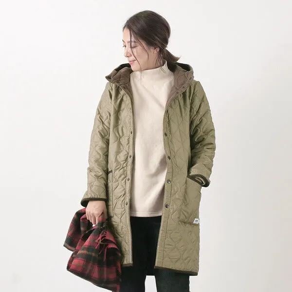 ARMEN（アーメン） リバーシブル フーデッド キルティングコート / レディース / アウター / ロング / REVERSIBLE HOODED COAT