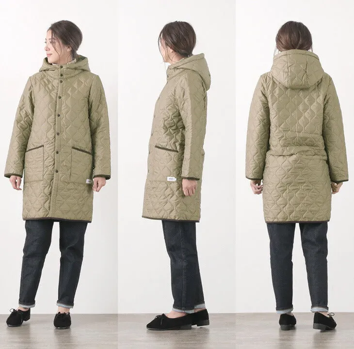 ARMEN（アーメン） リバーシブル フーデッド キルティングコート / レディース / アウター / ロング / REVERSIBLE HOODED COAT