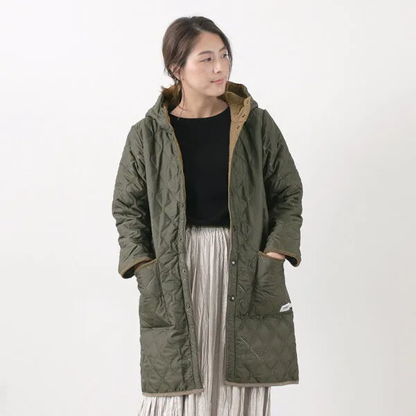 ARMEN（アーメン） リバーシブル フーデッド キルティングコート / レディース / アウター / ロング / REVERSIBLE HOODED COAT