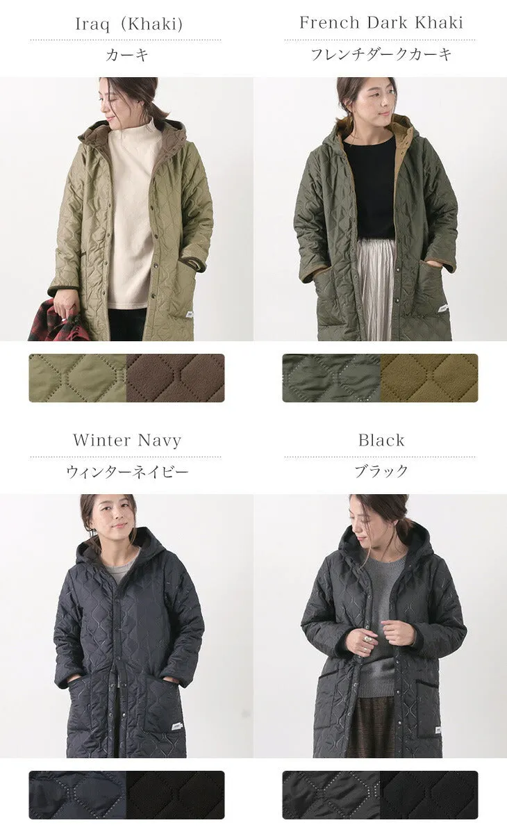 ARMEN（アーメン） リバーシブル フーデッド キルティングコート / レディース / アウター / ロング / REVERSIBLE HOODED COAT