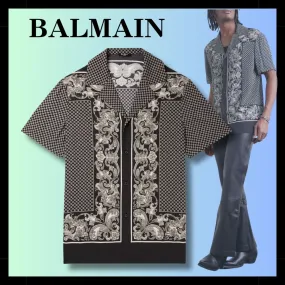 BALMAIN  |Short Sleeves Luxury Shirts