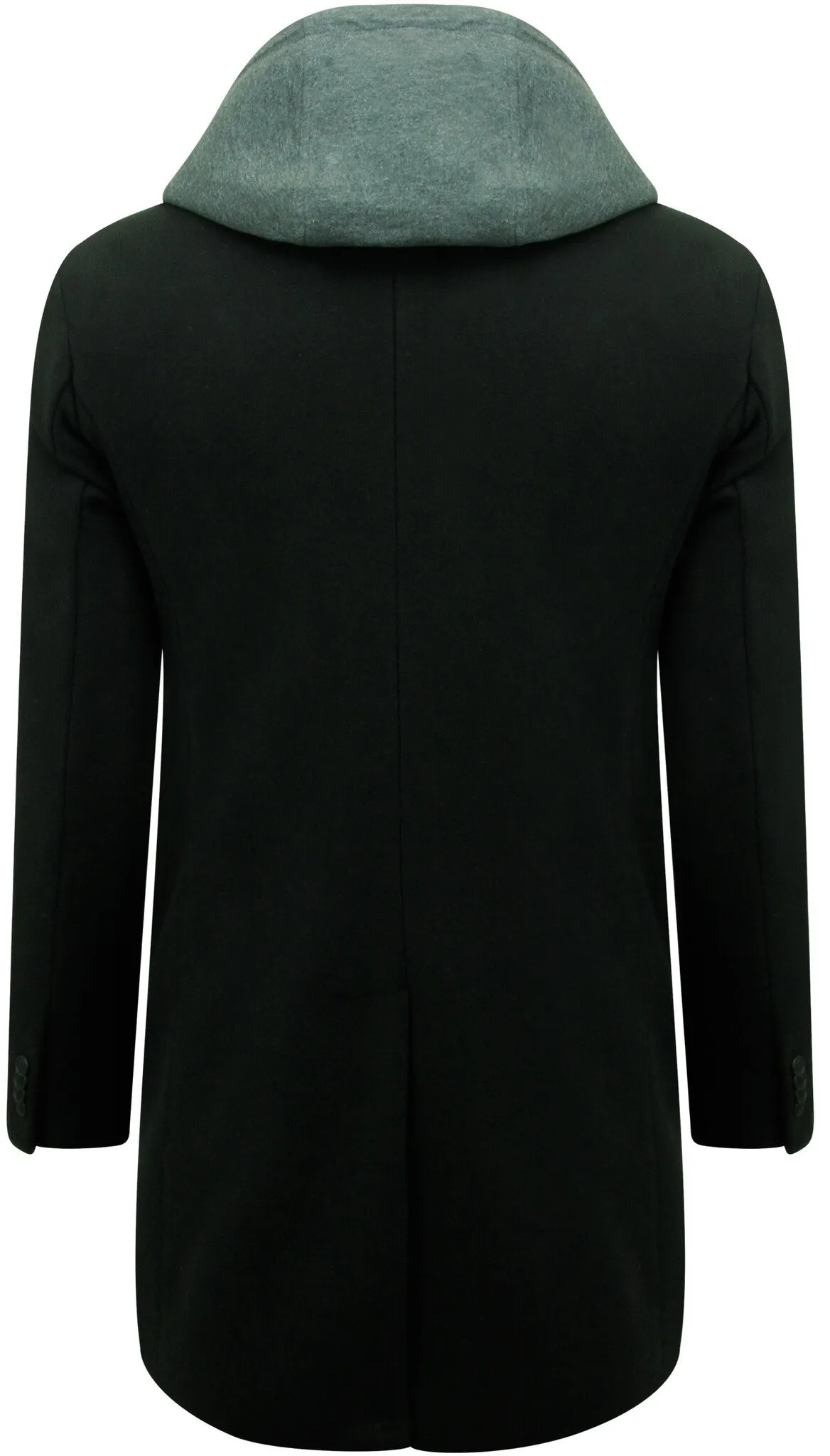 Black Tailored Men's Hooded Coat |