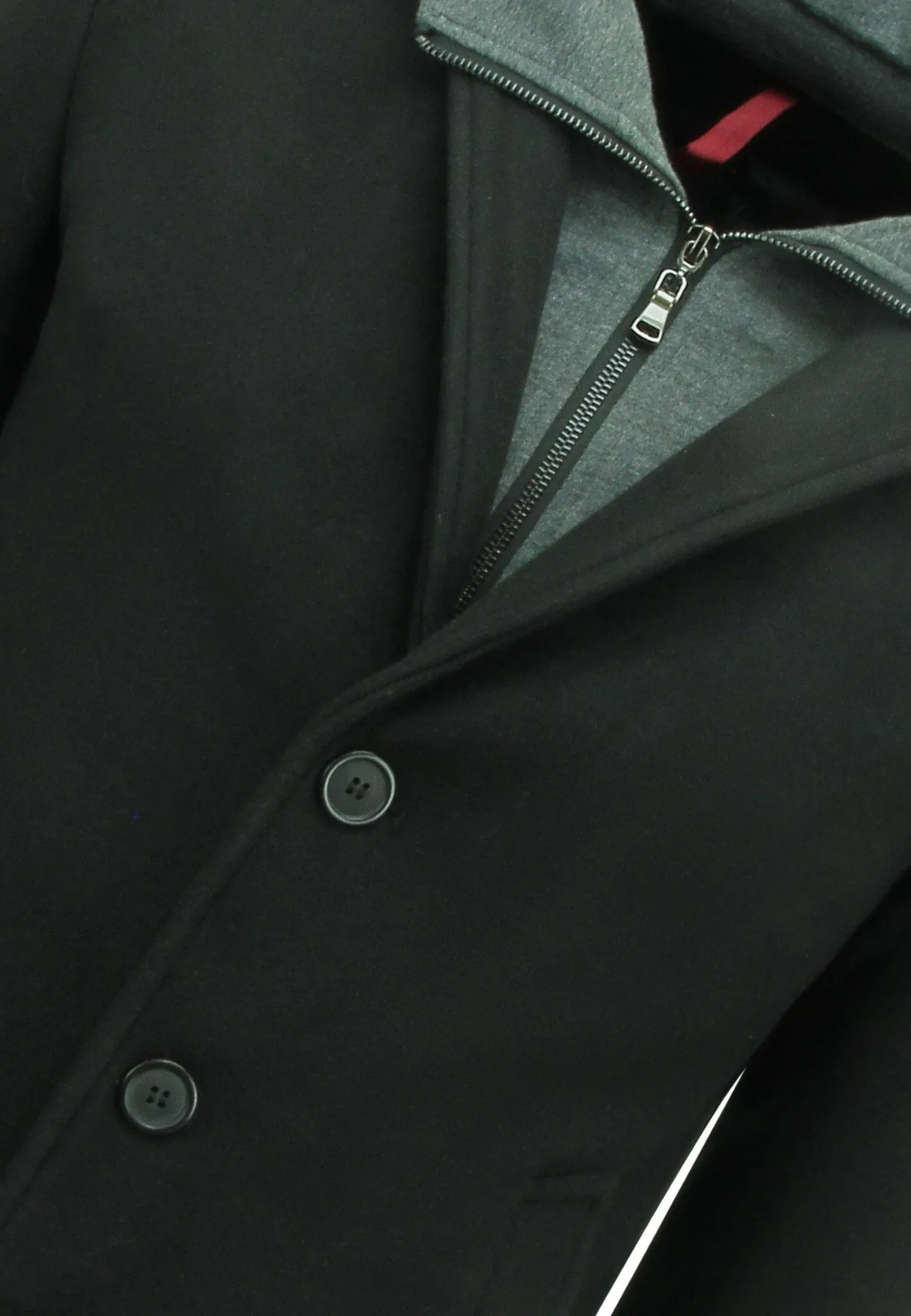 Black Tailored Men's Hooded Coat |