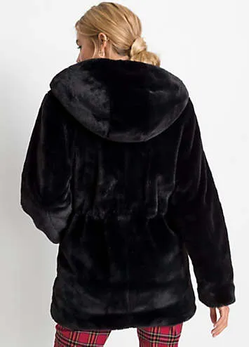 bonprix Faux Fur Hooded Coat | Grattan