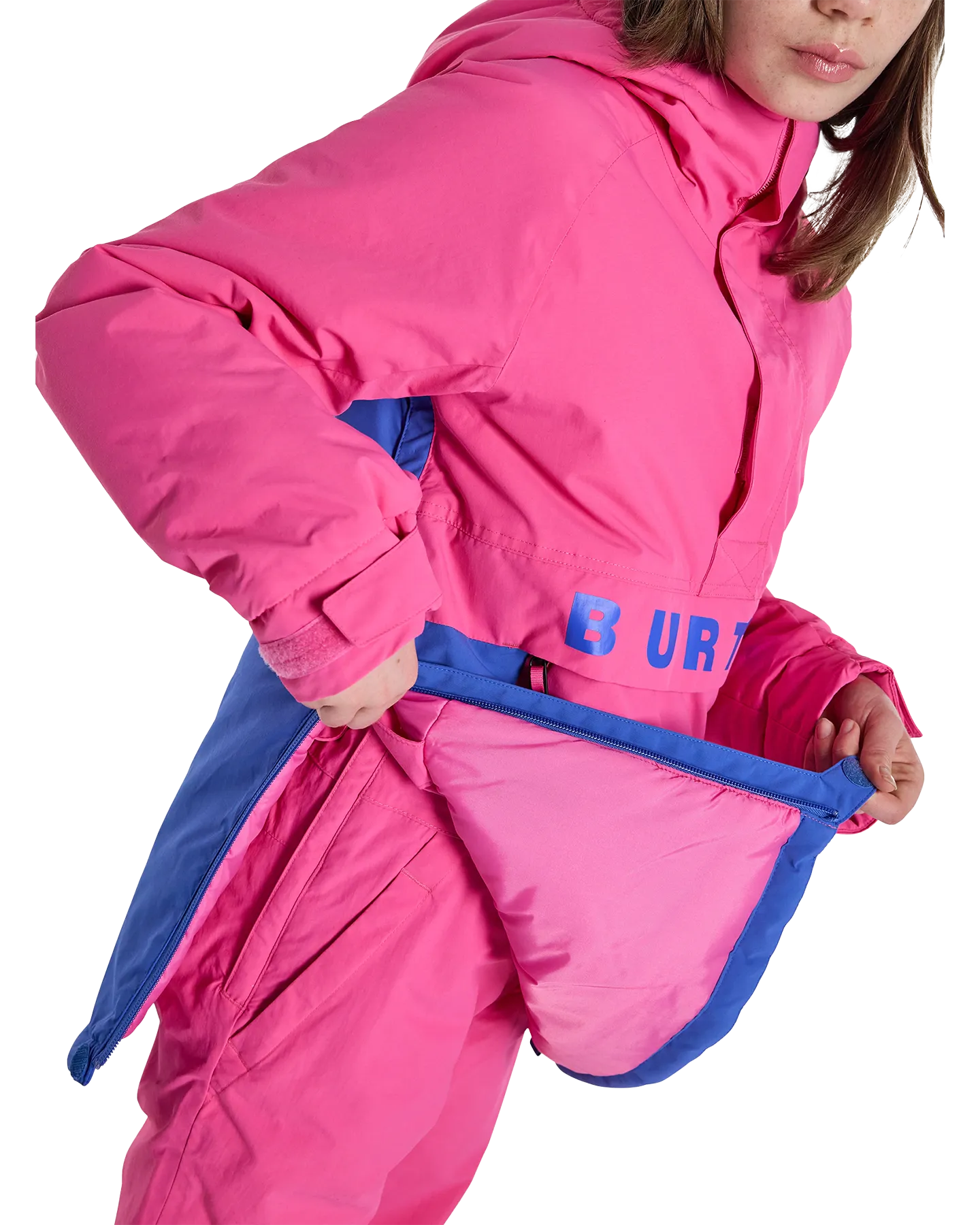 Burton Kids' Frostner 2L Anorak Snow Jacket - Fuchsia Fusion/Amparo Blue | Shop Coats & Jackets at Trojan Wake Ski Snow 