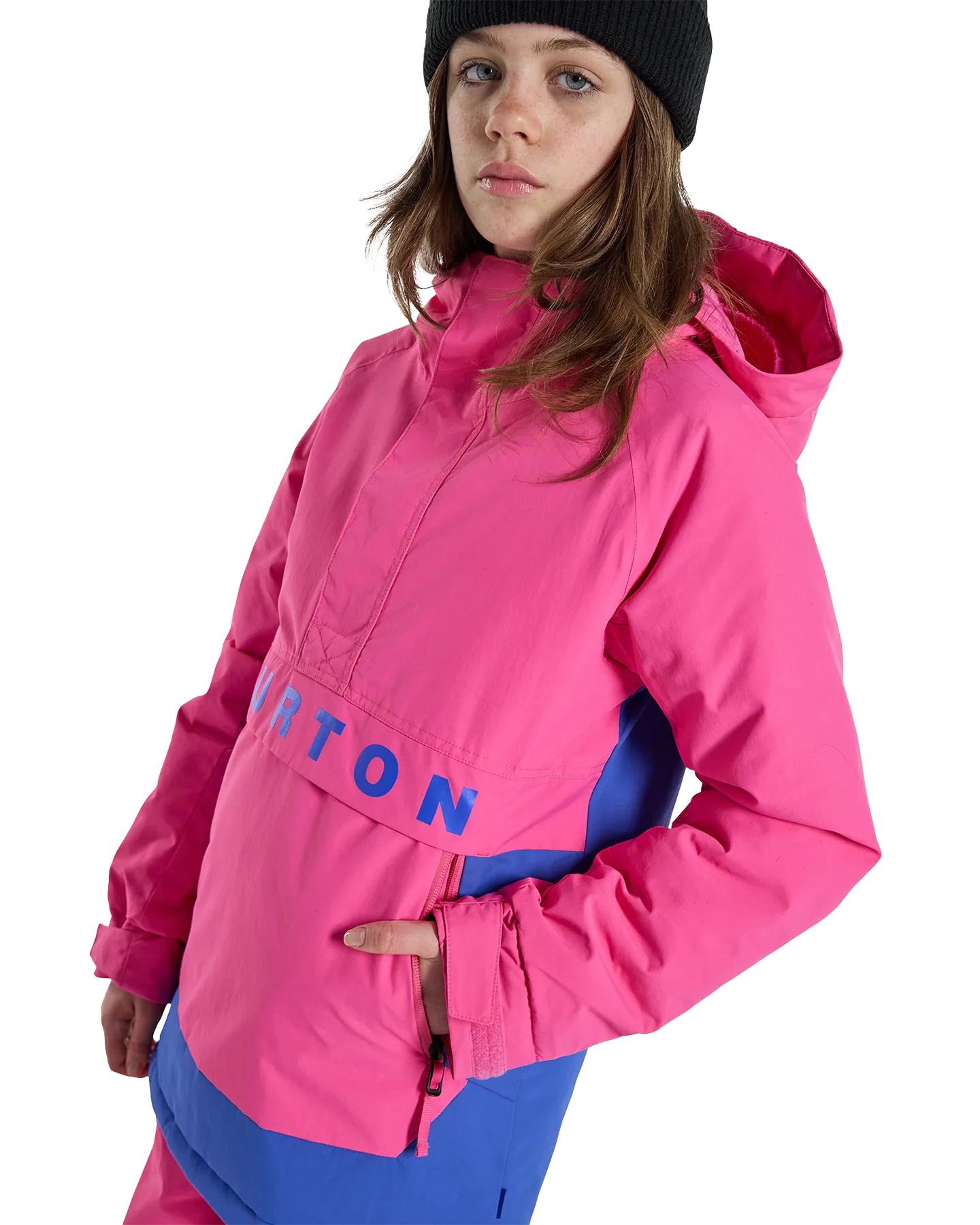 Burton Kids' Frostner 2L Anorak Snow Jacket - Fuchsia Fusion/Amparo Blue | Shop Coats & Jackets at Trojan Wake Ski Snow 