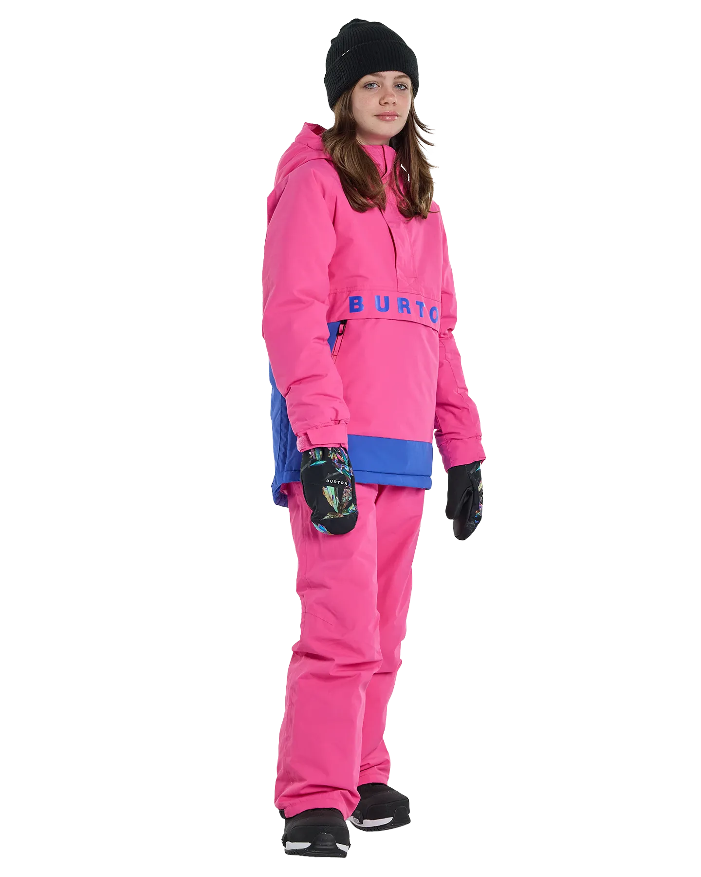 Burton Kids' Frostner 2L Anorak Snow Jacket - Fuchsia Fusion/Amparo Blue | Shop Coats & Jackets at Trojan Wake Ski Snow 