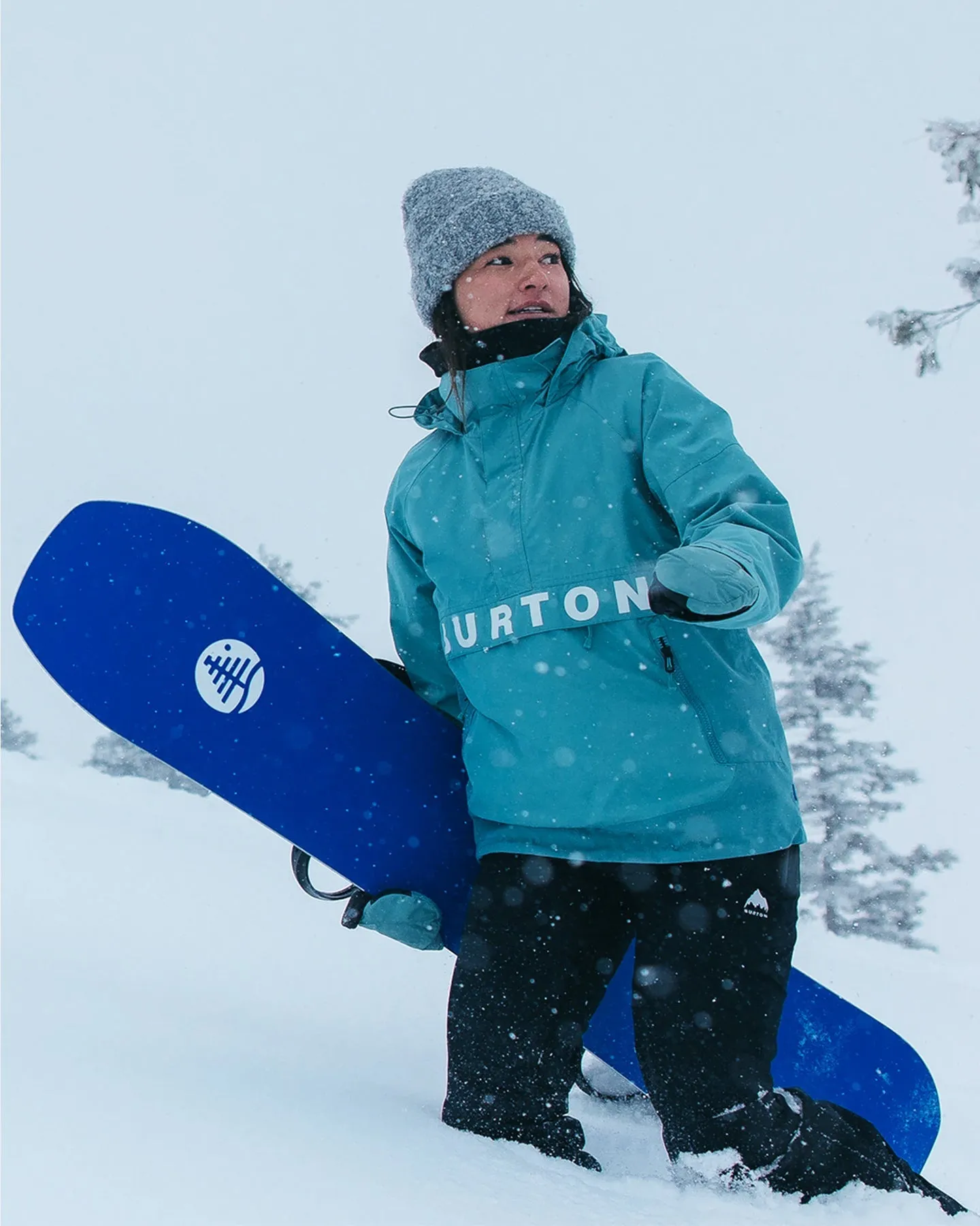 Burton Women's Frostner 2L Anorak Snow Jacket - Rock Lichen/Stout White | Shop Coats & Jackets at Trojan Wake Ski Snow &