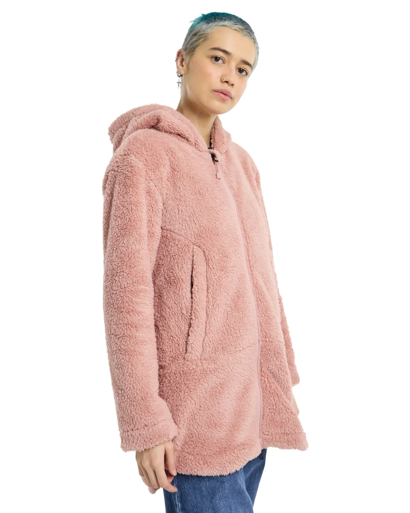 Burton Women's Minxy Hi-Loft Fleece Full-Zip - Powder Blush | Shop Coats & Jackets at Trojan Wake Ski Snow & Snow Sk