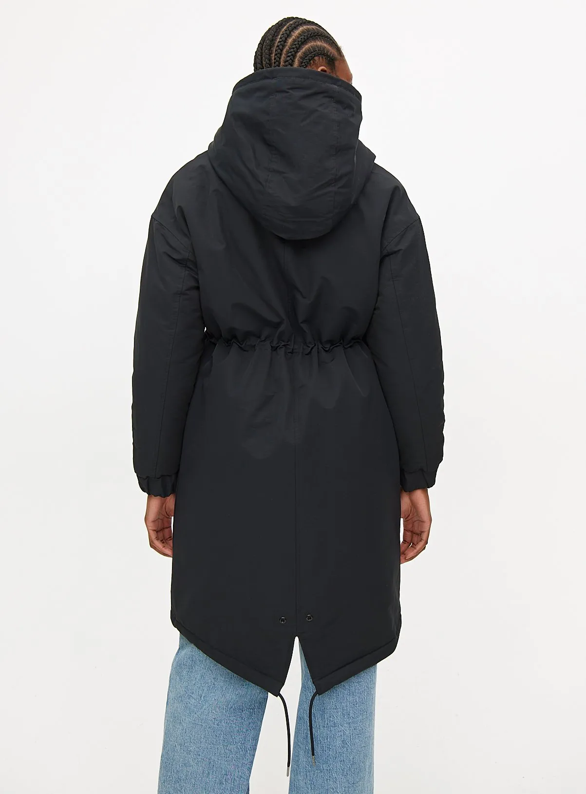 Buy Black Longline Hooded Parka Coat XL | Coats | Tu