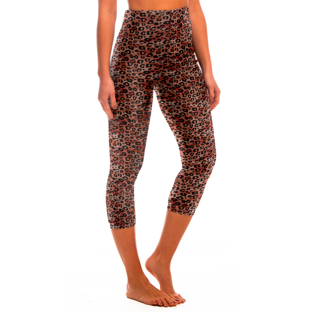 CALZA ANIMAL BRUSHED LEGGINGS LD RUSTY