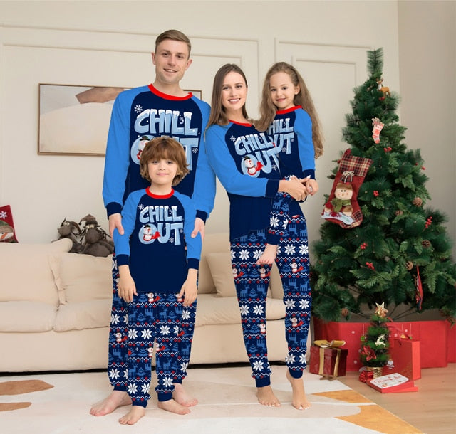 Christmas Family Matching Pajamas Mother Daughter Father Baby Kids Sleepwear