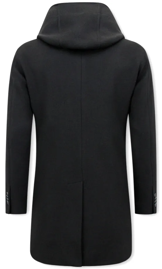 Classic Coats With Hood For Men Black | NEW |