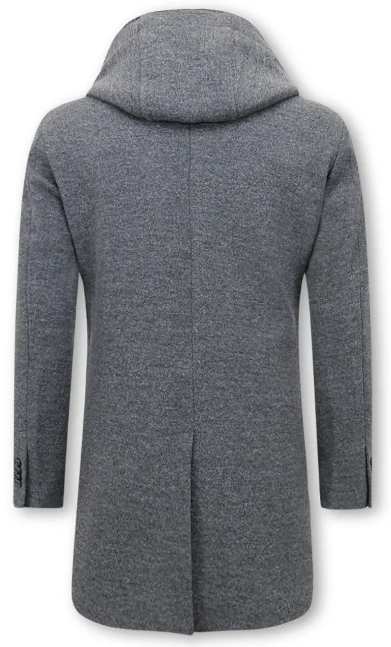 Classic Coats With Hood For Men Grey | NEW |