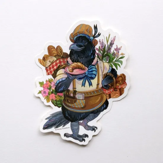 Crow Baker Sticker