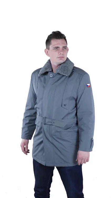 Czech Army cold-weather coat with collar - Field grey – Unissued