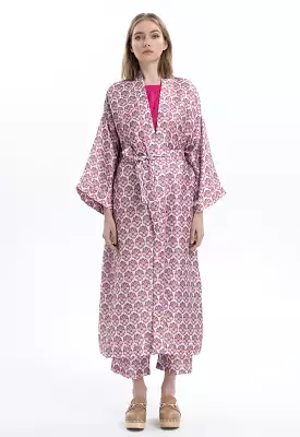 Damask Ethnic Pattern Maxi Abaya