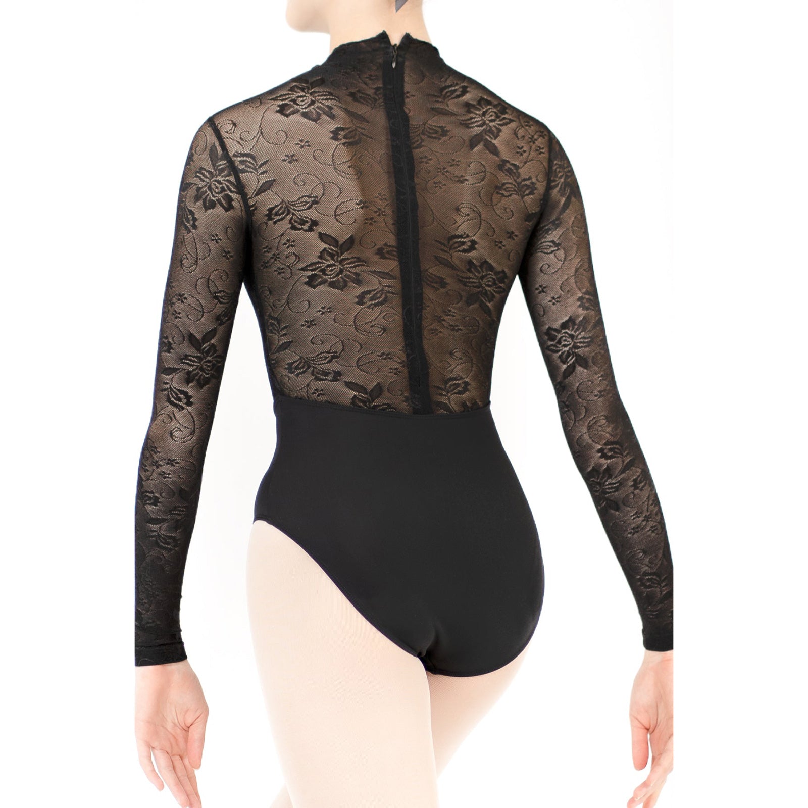 Danse de Paris Snowflake Leotard - Ebony Lace