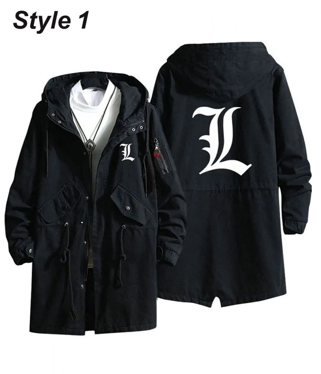 Death Note Black Cotton Hooded Coat