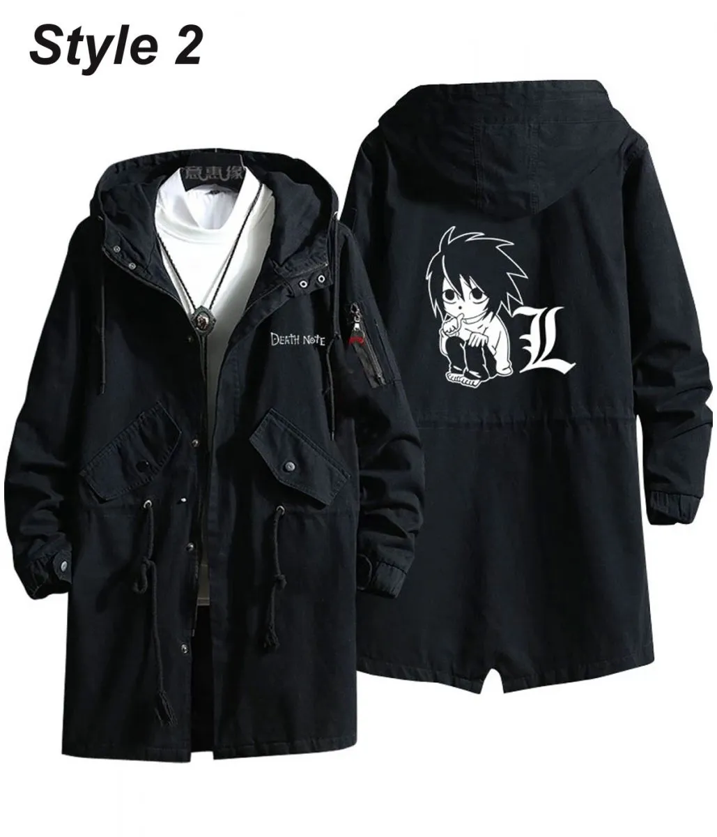 Death Note Black Cotton Hooded Coat