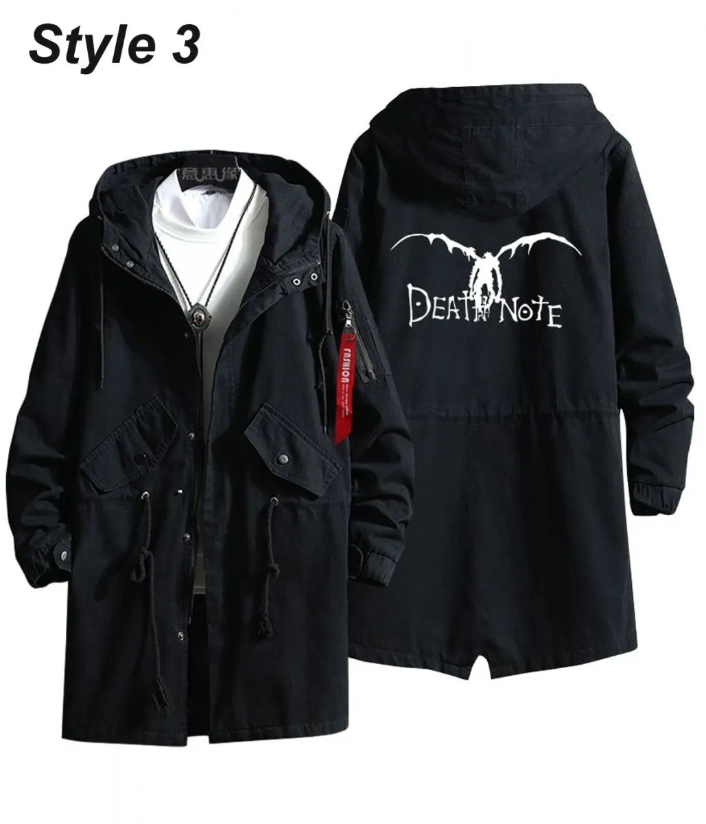 Death Note Black Cotton Hooded Coat