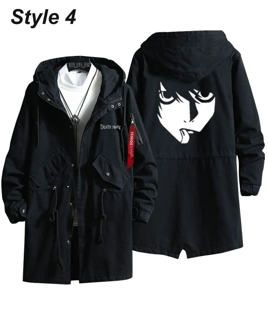 Death Note Black Cotton Hooded Coat