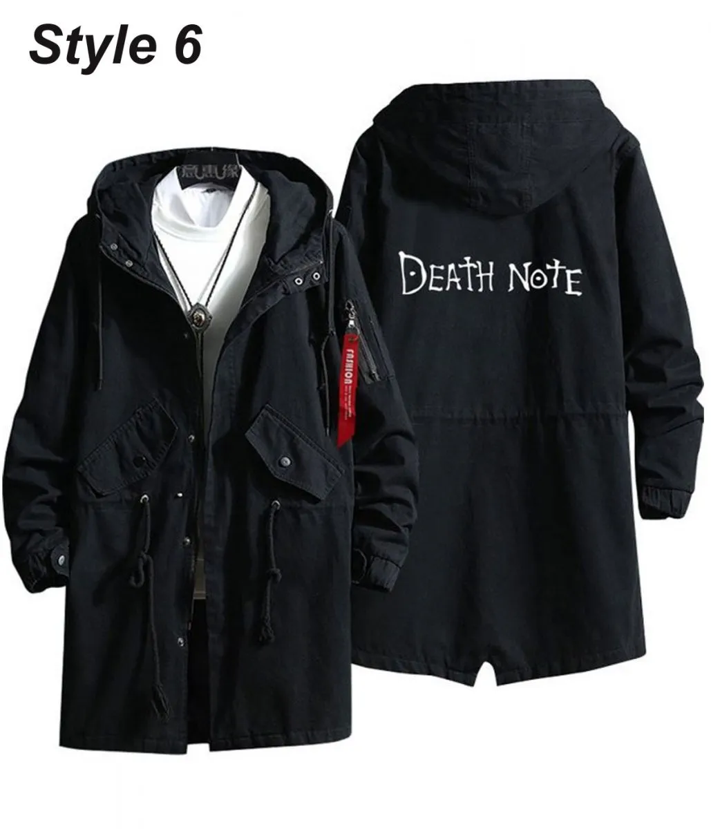 Death Note Black Cotton Hooded Coat