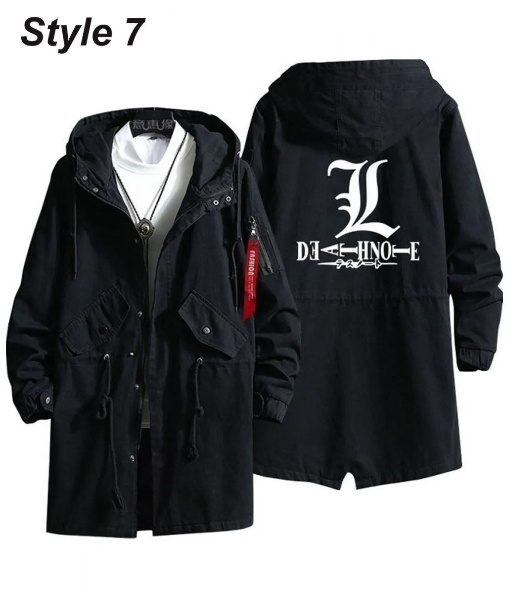 Death Note Black Cotton Hooded Coat