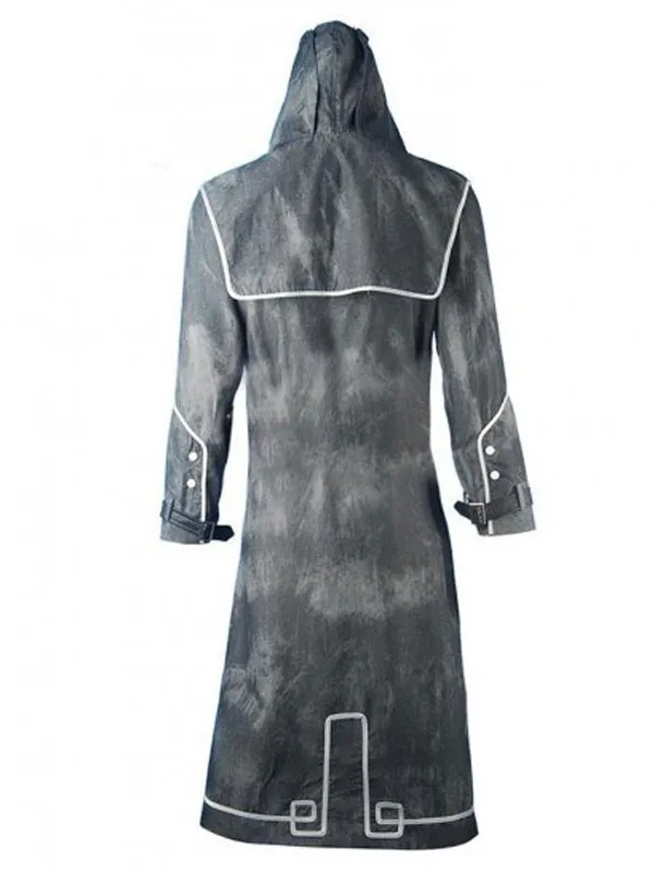 Dishonored Corvo Attano Black Leather Hooded Coat