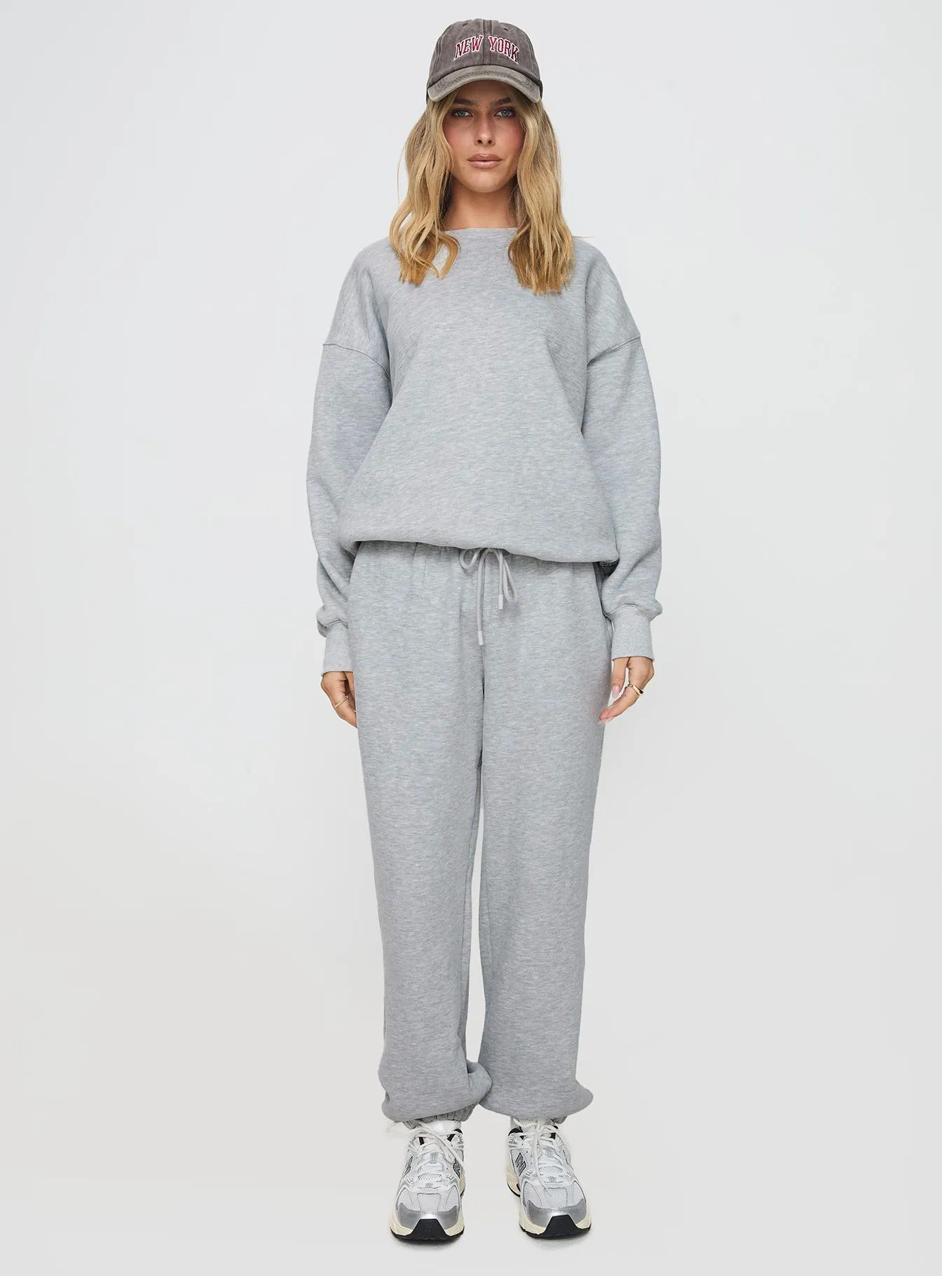 Dream Fleece Ankle Cuff Sweatpants Grey Marle