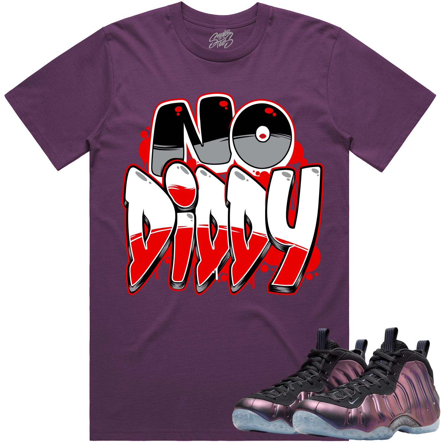 Eggplant Foamposites Shirt to Match - RED NODIDDY