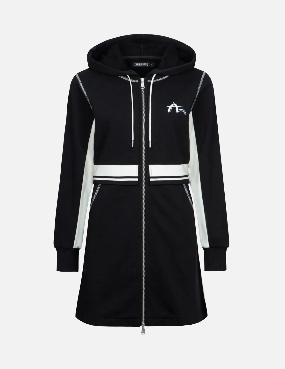 Galaxy Logo Print Oversized Hooded Coat