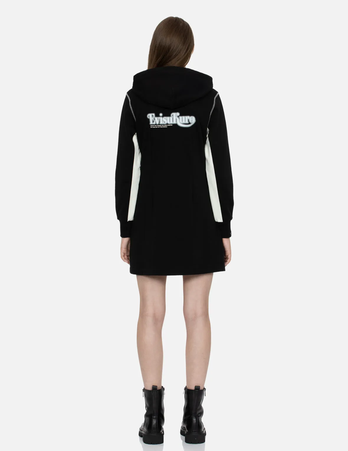 Galaxy Logo Print Oversized Hooded Coat