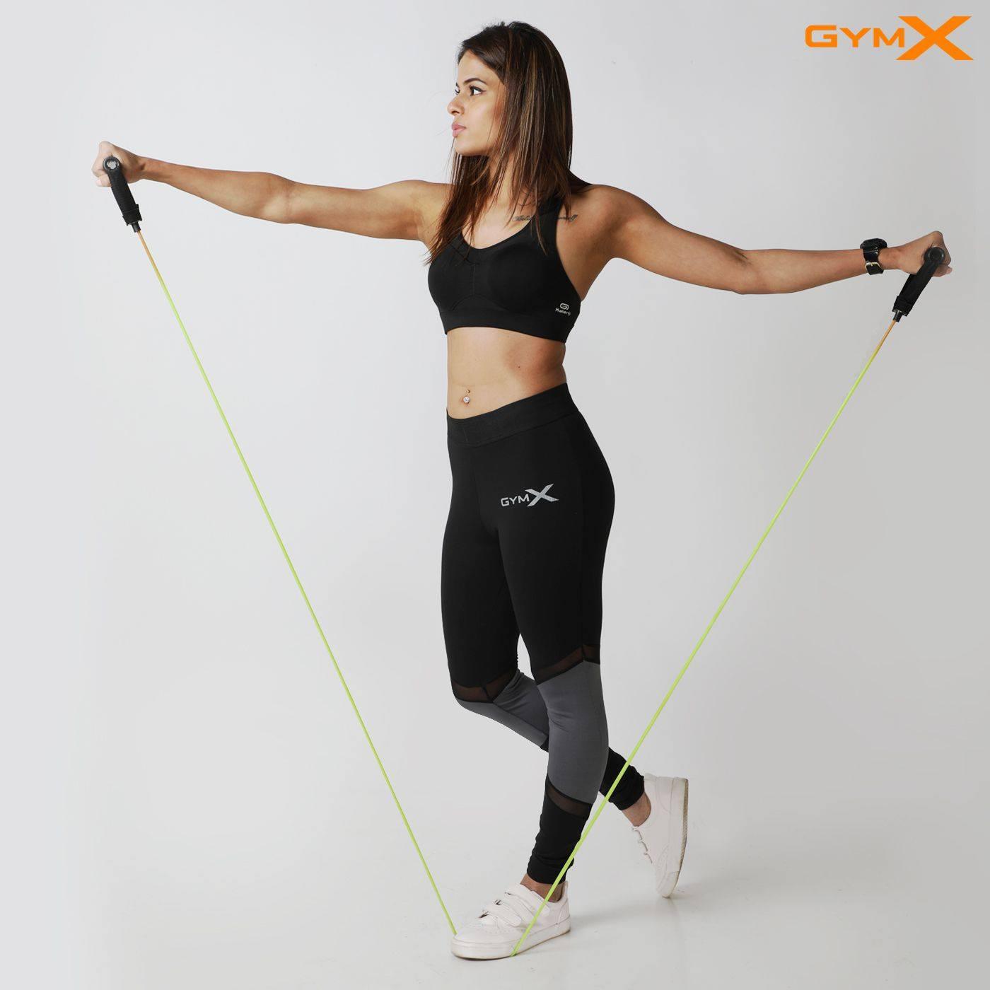 GymX Sculpted Leggings Black & Grey - Sale