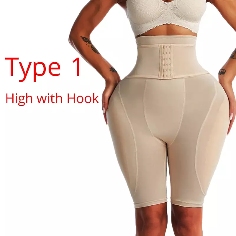 High Waist Trainer Body Shaper Padded Panty Buttock Booty Hip Enhancer Butt Shapers